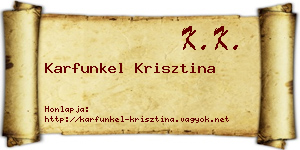 Karfunkel Krisztina névjegykártya